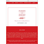 "Double Xi" - Wedding Website in Cherry by fatfatin - Mobile Layout