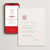 "Double Xi" - Wedding Website in Cherry by fatfatin - Match Your Stationery