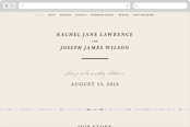 "Finally" - Wedding Website in Ivory by Up Up Creative - Desktop Design