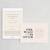 "Finally" - Wedding Website in Ivory by Up Up Creative - Match Your Stationery