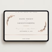 "Locket" - Wedding Website in Pearl by Erin L. Wilson - Desktop Design