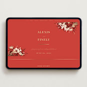 "Happiness" - Wedding Website in Cherry by Shannon Chen of Four Wet Feet Studio - Desktop Design