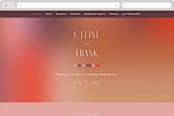 "Retro Grid" - Wedding Website in Sunset by Simona Camp - Desktop Design