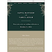 "Engraved Paisley" - Wedding Website in Cardamom by Oma N. Ramkhelawan - Mobile Layout