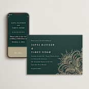 "Engraved Paisley" - Wedding Website in Cardamom by Oma N. Ramkhelawan - Match Your Stationery