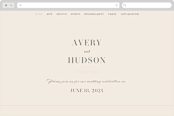 "Anson" - Wedding Website in Latte by Kristie Kern - Desktop Design