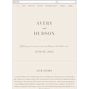"Anson" - Wedding Website in Latte by Kristie Kern - Mobile Layout