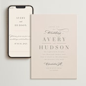 "Anson" - Wedding Website in Latte by Kristie Kern - Match Your Stationery
