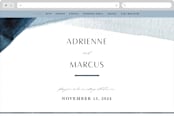 "Trio" - Wedding Website in Ocean by Erin L. Wilson - Desktop Design