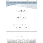 "Trio" - Wedding Website in Ocean by Erin L. Wilson - Mobile Layout