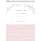 "Gathered" - Wedding Website in Blossom by Kimberly FitzSimons - Mobile Layout