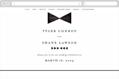 "Beau tied" - Wedding Website in Tuxedo by Gwen Bedat - Desktop Design