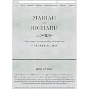 "Roman Landscape" - Wedding Website in Moss by Olivia Kanaley Inman - Mobile Layout