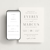 "Everly" - Wedding Website in Snow by Hooray Creative - Match Your Stationery