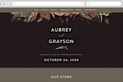 "Sunset Florals" - Wedding Website in Copper by Susan Moyal - Desktop Design