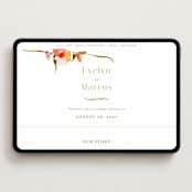 "colorwash floral" - Wedding Website in Blossom by Angela Marzuki - Desktop Design