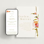 "colorwash floral" - Wedding Website in Blossom by Angela Marzuki - Match Your Stationery