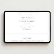 "Storybook" - Wedding Website in Ink by Jennifer Postorino - Desktop Design