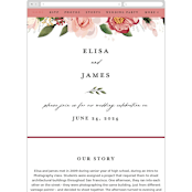 "Blossom" - Wedding Website in Blush by Susan Moyal - Mobile Layout