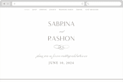 "Gilded Ampersand" - Wedding Website in Pearl by Hooray Creative - Desktop Design