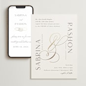 "Gilded Ampersand" - Wedding Website in Pearl by Hooray Creative - Match Your Stationery