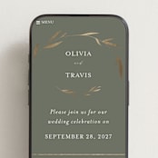 "Minimal Circle" - Wedding Website in Moss by Kelly Schmidt - Mobile Layout