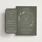 "Minimal Circle" - Wedding Website in Moss by Kelly Schmidt - Match Your Stationery