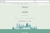 "Forest air" - Wedding Website in Aqua by Yuliya Evseeva - Desktop Design