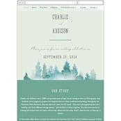"Forest air" - Wedding Website in Aqua by Yuliya Evseeva - Mobile Layout