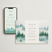 "Forest air" - Wedding Website in Aqua by Yuliya Evseeva - Match Your Stationery