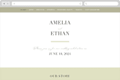 "Pastel Sky" - Wedding Website in Moss by Hannah Williams - Desktop Design