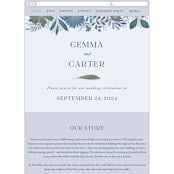 "Flourish" - Wedding Website in Bluemoon by Jen Owens - Mobile Layout