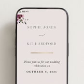 "Fleur" - Wedding Website in Blush by Lori Wemple - Mobile Layout