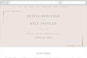 "Minimalista" - Wedding Website in Creme by Kristie Kern - Desktop Design