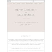 "Minimalista" - Wedding Website in Creme by Kristie Kern - Mobile Layout