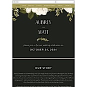 "Rose Garden" - Wedding Website in Porcelain by Susan Moyal - Mobile Layout