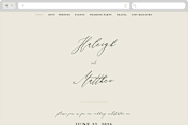 "Tilted Script" - Wedding Website in Ivory by Hannah Williams - Desktop Design