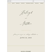 "Tilted Script" - Wedding Website in Ivory by Hannah Williams - Mobile Layout