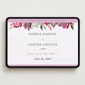 "Gather" - Wedding Website in Lilac by Susan Moyal - Desktop Design
