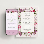 "Gather" - Wedding Website in Lilac by Susan Moyal - Match Your Stationery
