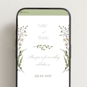 "delicate buds" - Wedding Website in Olive by Jennifer Wick - Mobile Layout