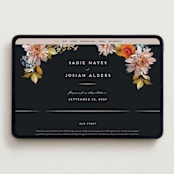 "Dahlia Season" - Wedding Website in Navy by Olivia Kanaley Inman - Desktop Design