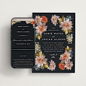 "Dahlia Season" - Wedding Website in Navy by Olivia Kanaley Inman - Match Your Stationery