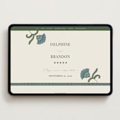 "Century" - Wedding Website in Robins Egg by Jen Owens - Desktop Design