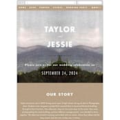"Adventure Begins" - Wedding Website in Forest by Elly - Mobile Layout