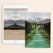 "Adventure Begins" - Wedding Website in Forest by Elly - Match Your Stationery