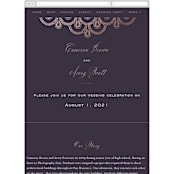 "Captivating" - Wedding Website in Plum by Design Lotus - Guest Management