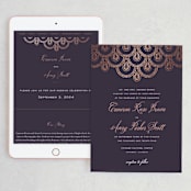 "Captivating" - Wedding Website in Plum by Design Lotus - Match Your Stationery