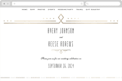 "Framed Deco Elegance" - Wedding Website in Classic White by Kelly Schmidt - Desktop Design