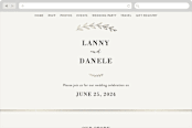 "Elegant Announcement" - Wedding Website in Vanilla by Kelly Schmidt - Desktop Design